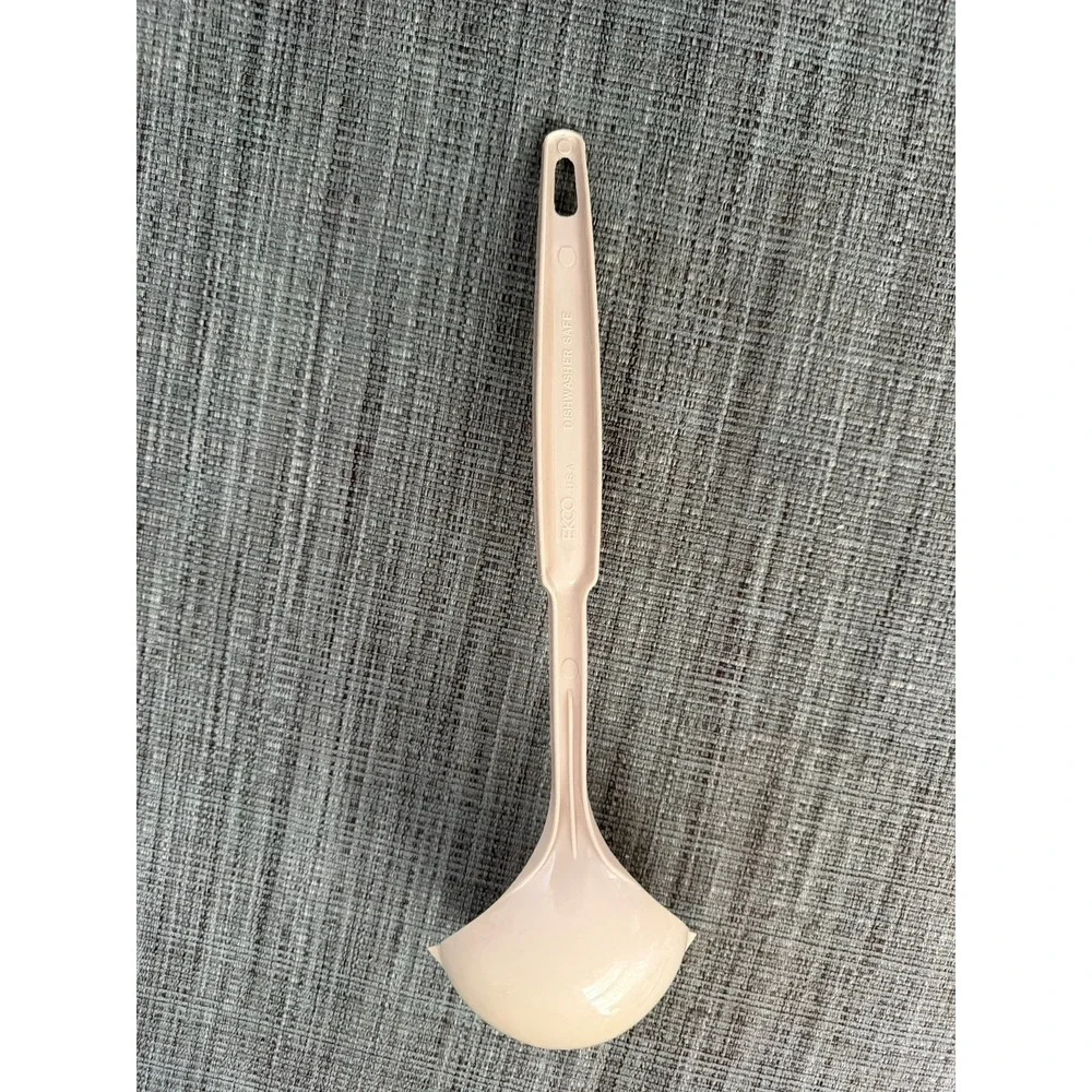 EKCO Vintage Double Spout Pour Ladle Beige Plastic